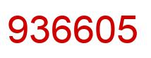 Number 936605 red image