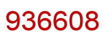 Number 936608 red image