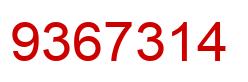 Número 9367314 imagen rojo