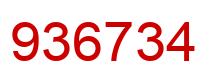 Number 936734 red image