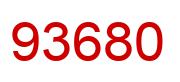 Number 93680 red image