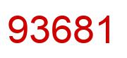 Number 93681 red image