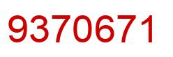 Number 9370671 red image