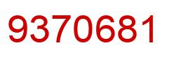 Number 9370681 red image