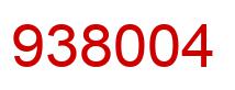 Number 938004 red image