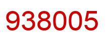 Number 938005 red image