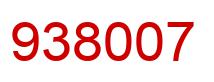 Number 938007 red image