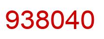 Number 938040 red image