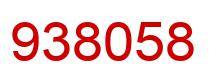 Number 938058 red image