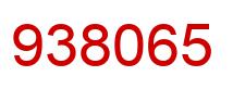 Number 938065 red image