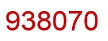 Number 938070 red image