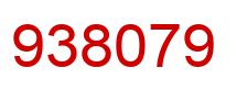Number 938079 red image