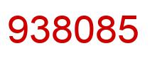 Number 938085 red image