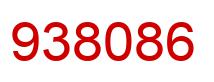 Number 938086 red image