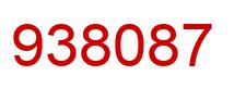 Number 938087 red image