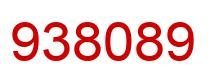 Number 938089 red image