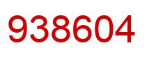 Number 938604 red image