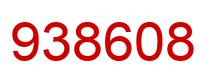 Number 938608 red image