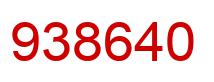 Number 938640 red image