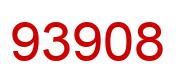 Number 93908 red image