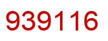 Number 939116 red image