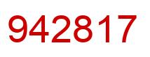 Number 942817 red image