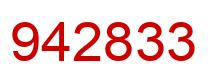 Number 942833 red image