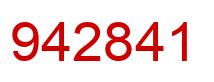 Number 942841 red image
