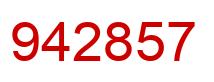 Number 942857 red image
