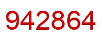 Number 942864 red image
