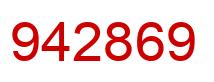 Number 942869 red image