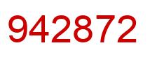 Number 942872 red image