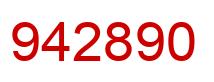 Number 942890 red image