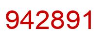 Number 942891 red image