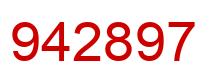 Número 942897 imagen rojo