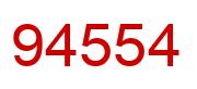 Number 94554 red image