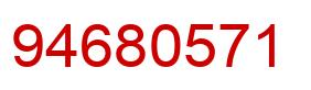 Number 94680571 red image