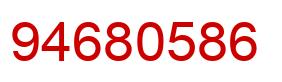 Number 94680586 red image
