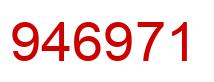 Number 946971 red image