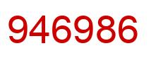Number 946986 red image