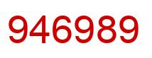 Número 946989 imagen rojo