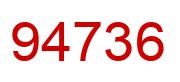 Number 94736 red image