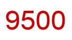 Number 9500 red image