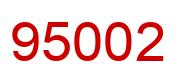 Número 95002 imagen rojo