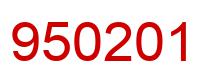 Number 950201 red image