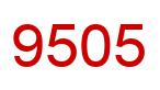 Number 9505 red image
