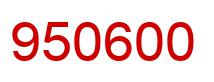 Number 950600 red image