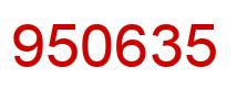 Number 950635 red image