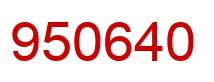 Number 950640 red image