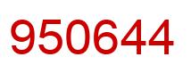 Number 950644 red image